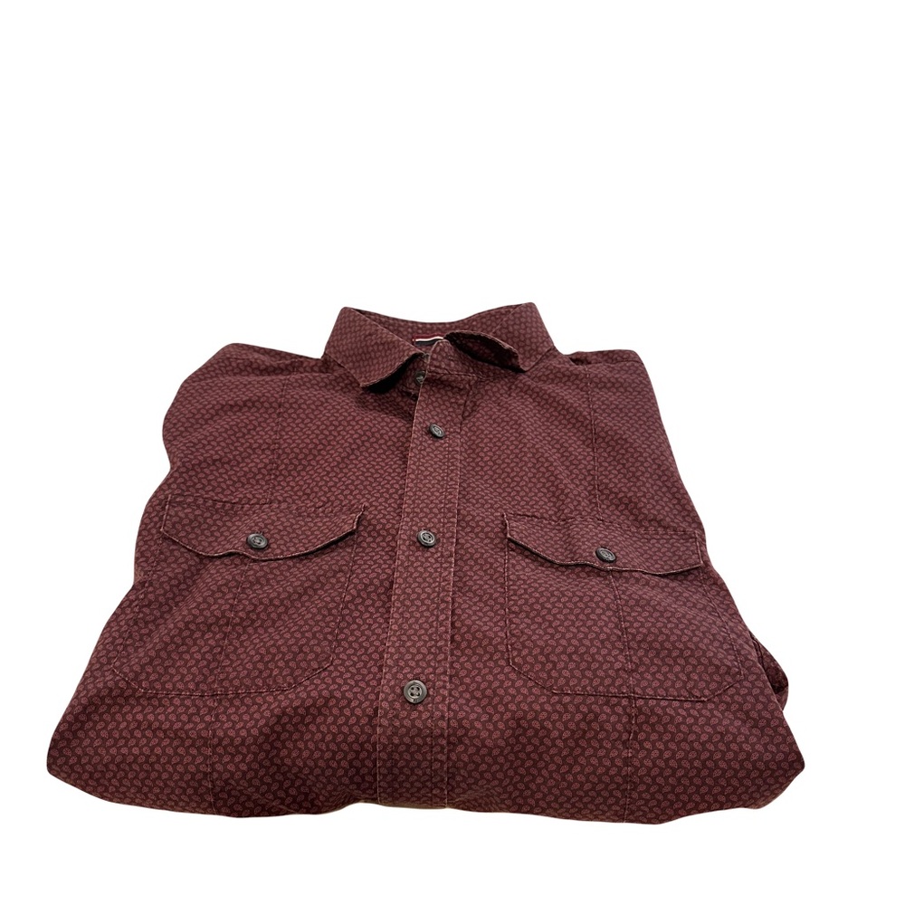Banana Republic Maroon Casual Button-Down Shirt